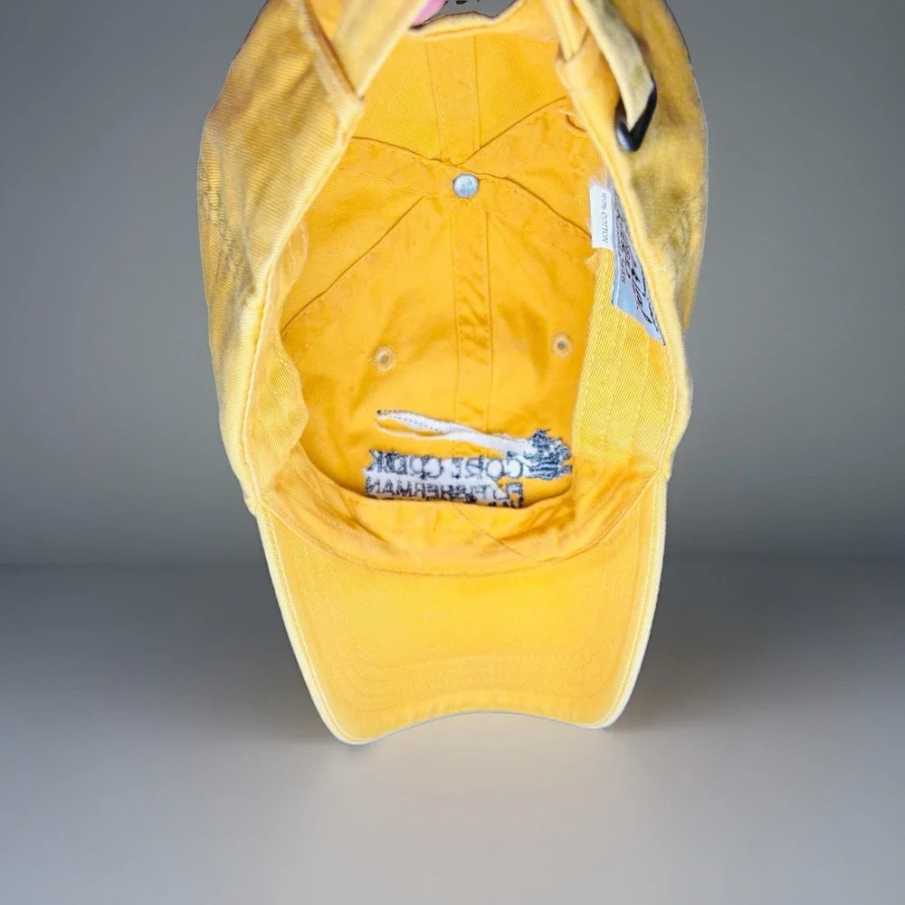 Imperial Gore Creek Flyfisherman Hat Vail Colorado Fishing Yellow Dad Cap Strap